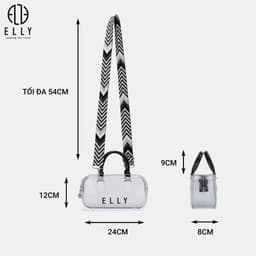 [Tặng hộp 20.10] Túi xách nữ ELLY EL368 túi trong suốt pvc đeo chéo đeo vai thời trang trẻ trung 4