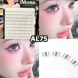 Lông mi dưới Mona Natural mi giả chùm cước gân trong tự nhiên, mềm nhẹ, dễ dán, không cay mắt 1