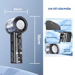 Quạt Cầm Tay X05 Turbo Mini 100 Tốc Độ, Có Hỗ Trợ Sò Lạnh, Bảo Hành 12T 7