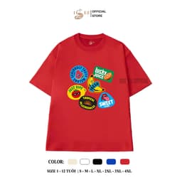 (Có áo người lớn) Áo thun cho bé trai, bé gái in TRÁI CÂY chất cotton 4c mềm mịn 5
