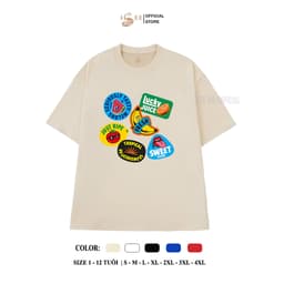 (Có áo người lớn) Áo thun cho bé trai, bé gái in TRÁI CÂY chất cotton 4c mềm mịn 2