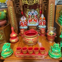 {RV} Cặp cóc tỳ đá xanh lá mini RỒNG VIỆT, cặp thiềm thừ đá đúc đài loan cao cấp 9