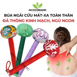 [SIZE LỚN] Búa Ngải Cứu Thảo Dược, Gậy Massage Đấm Lưng Cổ Vai Gáy Đả Thông Kinh Mạch Thư Giãn Ngủ Ngon An Chi Organic 1