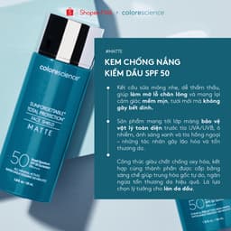 KEM CHỐNG NẮNG GIẢM BÓNG NHỜN DA SPF 50 COLORESCIENCE (Face Shield SPF 50 Matte) 55ml 3