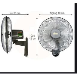 Quạt Treo Tường Remote Lifan TE-1689 ( đảo hình sóng - TRÁI PHẢI LÊN XUỐNG ) 4
