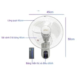 QUẠT TREO TƯỜNG remote LIFAN TE-1688, sãi cánh 40cm, 50w. bảo hành hãng 12 tháng 2
