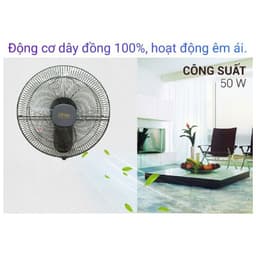 QUẠT TREO TƯỜNG remote LIFAN TE-1688, sãi cánh 40cm, 50w. bảo hành hãng 12 tháng 5