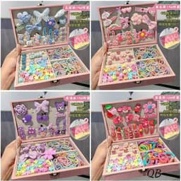 Hộp Quà Tặng Phụ Kiện Tóc Kuromi Cho Bé Gái - Kèm Kẹp Tóc/Nơ/Hoa Dây/Chun, Nhiều Màu, Hoạt Hình 2