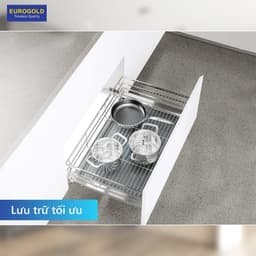 Kệ để xoong nồi inox 304 nan tròn Eurogold 8