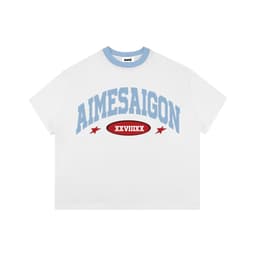 [XX Ver1] Áo Thun Boxy Local Brand Cotton Cổ Tròn Form Rộng Unisex Nam Nữ AIMESAIGON XXVIIIXX Hot Trend Tiffany Unisex 9