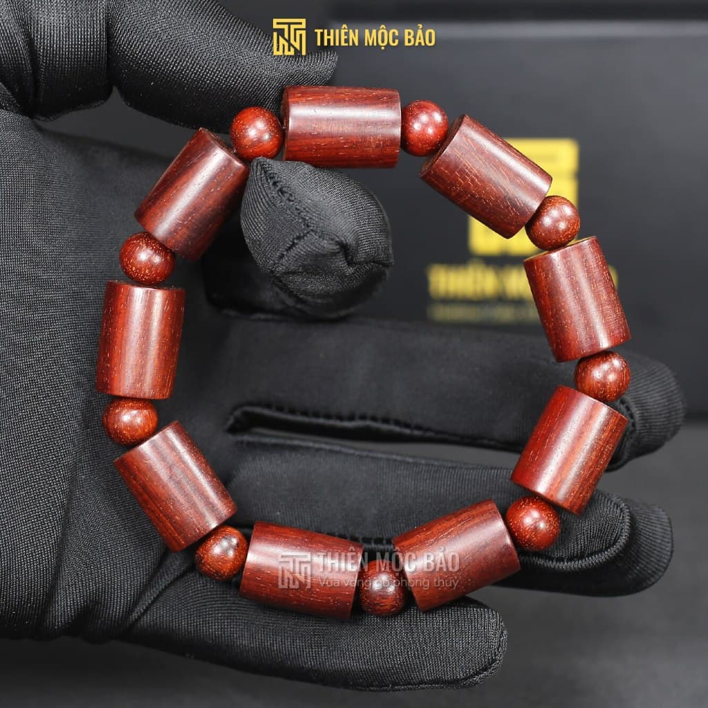 Vòng gỗ Tử Đàn Ấn Độ kiểu Đốt trúc Chìm nước cao cấp 10/12/14mm cho nam và nữ | Thiên Mộc Bảo 2