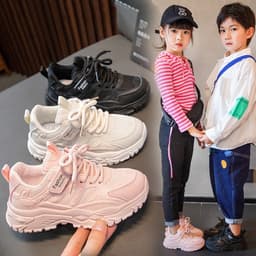 Giày Thể Thao Trẻ Em Bé Trai Bé Gái Quai Dán Thắt Dây Giả Đế Cao Su Chống Trơn – Size 26-37 – A011 2