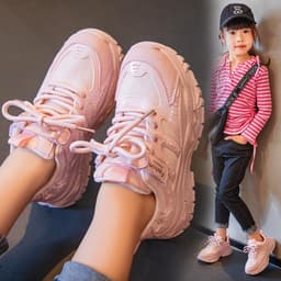 Giày Thể Thao Trẻ Em Bé Trai Bé Gái Quai Dán Thắt Dây Giả Đế Cao Su Chống Trơn – Size 26-37 – A011 3