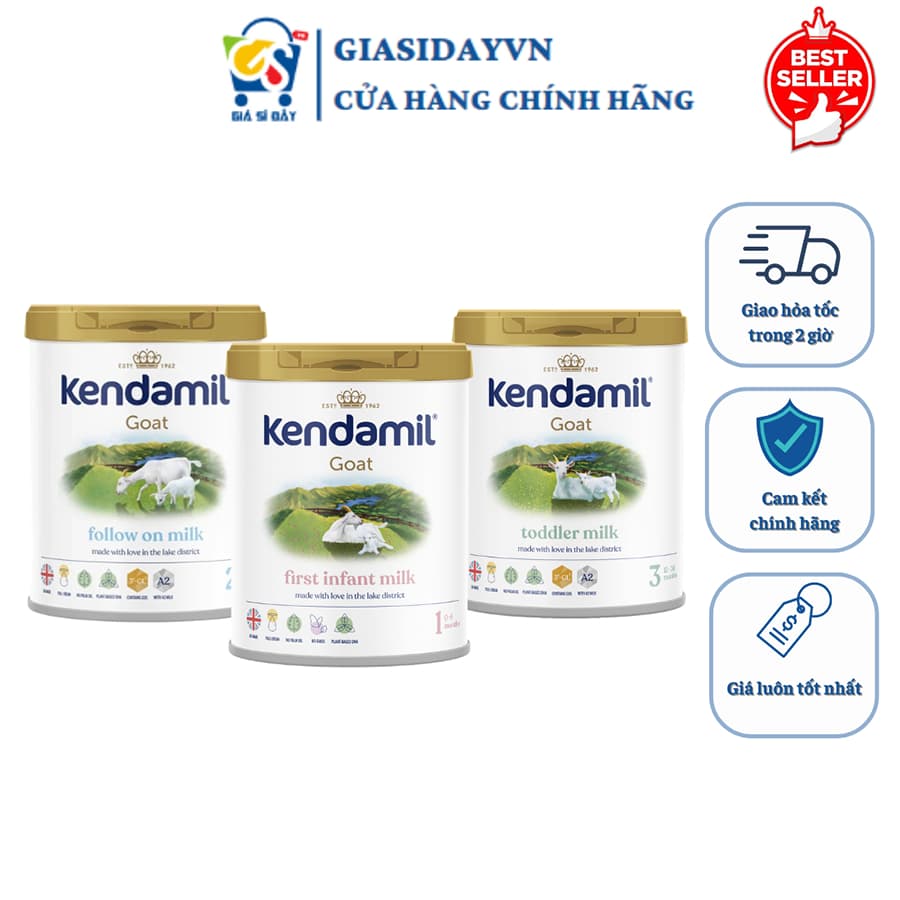 [Date 2027] Sữa Dê Kendamil UK Đạm A2 Dễ Tiêu Hoá 800g - Sữa Bột Công Thức