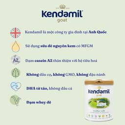[Date 2027] Sữa Dê Kendamil UK Đạm A2 Dễ Tiêu Hoá 800g - Sữa Bột Công Thức 8