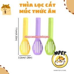 Thìa Lọc Cát, Muỗng Múc Thức Ăn Cho Hamster – Giữ Chuồng Luôn Sạch Sẽ 3