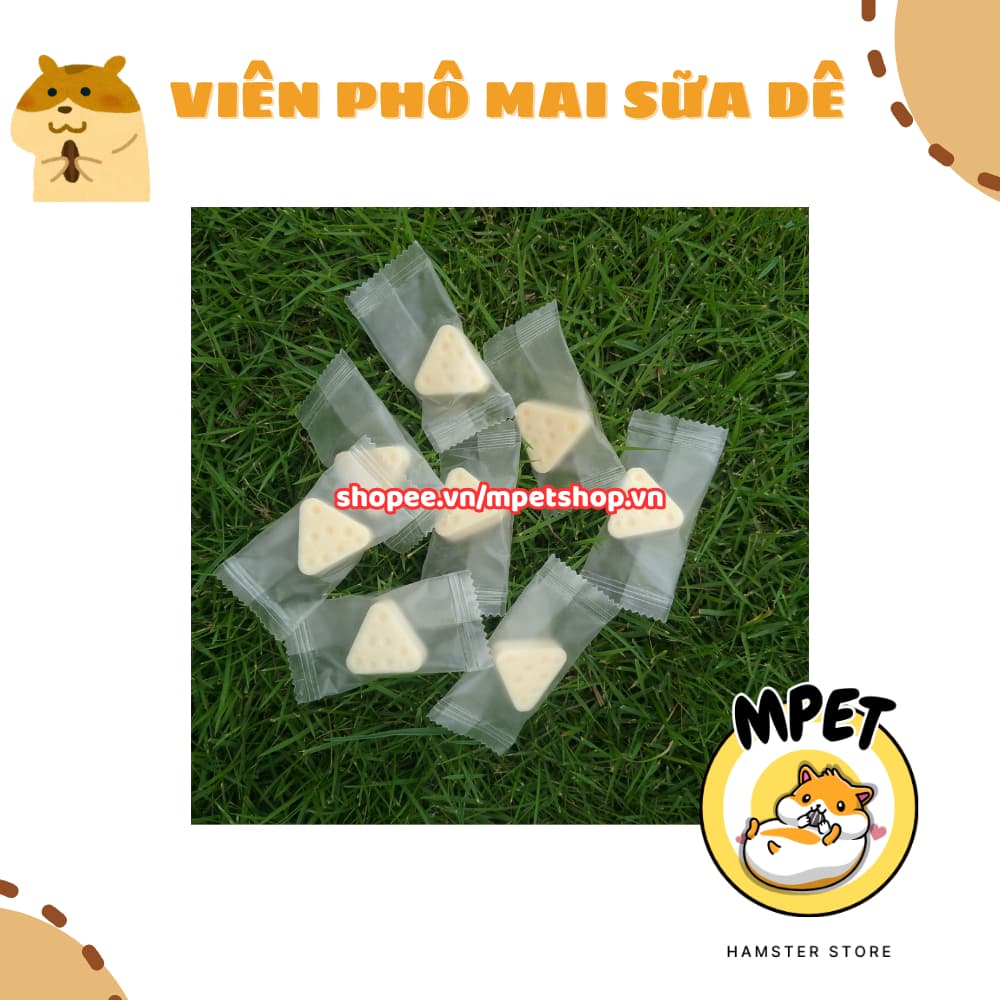 Viên phô mai sữa dê siêu béo -  Mài răng, vỗ béo, mượt lông cho hamster và thú nhỏ