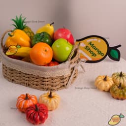 Set lát hoa quả trái cây giả dưa hấu , kiwi , táo , dâu tây , lát chanh 7