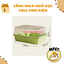Lồng Mica Nhà Ngang FULL PHỤ KIỆN – Thiết Kế Rộng Rãi, Tiện Lợi 3