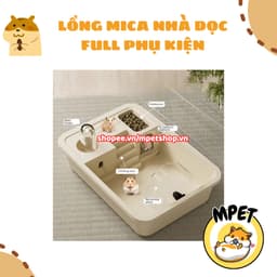 Lồng Mica Nhà Ngang FULL PHỤ KIỆN – Thiết Kế Rộng Rãi, Tiện Lợi 4