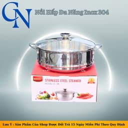 Nồi xửng hấp inox 304 LORENTE size 28cm tương ứng các nồi size 24cm-26cm-28cm 1