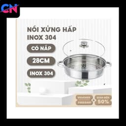 Nồi xửng hấp inox 304 LORENTE size 28cm tương ứng các nồi size 24cm-26cm-28cm 2