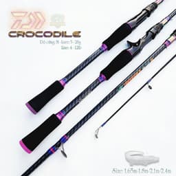 ComBo Cần câu lure máy ngang và máy đứng CROCODILE độ cứng ML , Tặng Kèm Phụ Kiện 9