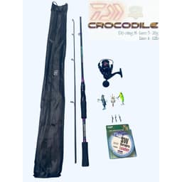 ComBo Cần câu lure máy ngang và máy đứng CROCODILE độ cứng ML , Tặng Kèm Phụ Kiện 2