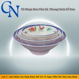 Tô Nhựa Đáy Nhọn Hình Gà-Tô Phở Hình Con Gà Chất Liệu Nhựa Melamine Cao Cấp 1