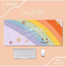 Lót chuột , pad chuột dễ thương họa tiết cầu vồng mặt cười đáng yêu, mouse pad, thảm trải bàn học, thảm trải bàn làm việ 5