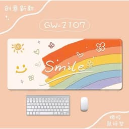 Lót chuột , pad chuột dễ thương họa tiết cầu vồng mặt cười đáng yêu, mouse pad, thảm trải bàn học, thảm trải bàn làm việ 8