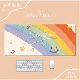 Lót chuột , pad chuột dễ thương họa tiết cầu vồng mặt cười đáng yêu, mouse pad, thảm trải bàn học, thảm trải bàn làm việ 9