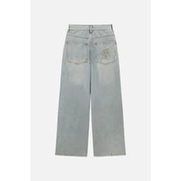 Quần Jeans Nữ BOO Dáng Wide-leg Thêu Logo Essential Chất Liệu Cao Cấp 4
