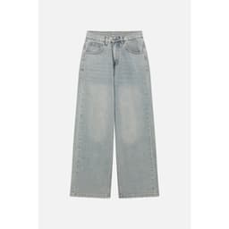 Quần Jeans Nữ BOO Dáng Wide-leg Thêu Logo Essential Chất Liệu Cao Cấp 3