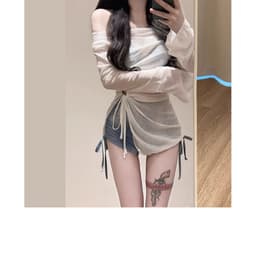 Đồ Bơi, Bikini Nữ Nhiều Mảnh Kèm Áo Lưới Xanh Biển QC 3