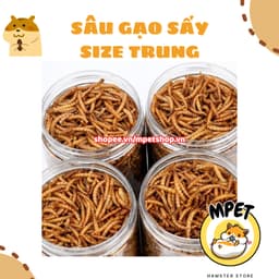 [50GR] Sâu Gạo Sấy Size Trung – Giàu Đạm Tự Nhiên & Hỗ Trợ Vỗ Béo, Mượt Lông 1