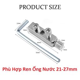 Bộ Dụng Cụ Tháo Ren Ống Nước Gãy Phi 21mm-27mm, Có Thể Điều Chỉnh Đầu Vặn Tháo Ren Ống Nước Nhiều Kích Thước Thông Dụng 2