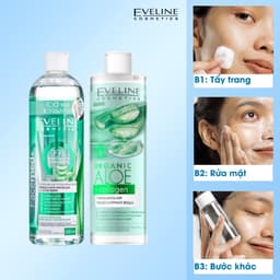 Nước Tẩy Trang Chiết Xuất Lô Hội Cấp Ẩm & Làm Dịu Da Eveline Aloe+Collagen/Facemed+Aloe 500ml 5