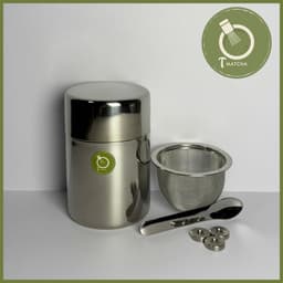 Bộ dụng cụ rây lọc matcha kèm hộp đựng inox 304 | Dụng cụ pha matcha 1