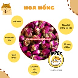 [50GR] Hoa hồng khô – Giải nhiệt, giảm stress, hỗ trợ tiêu hóa, khử mùi hôi chuồng 2