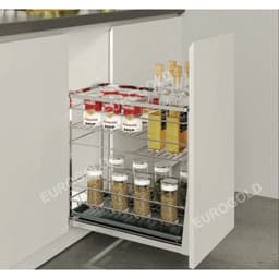 Kệ gia vị inox 304 nan dẹt, ray trượt giảm chấn thông minh Eurogold BẾP CHÂU ÂU 7