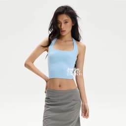 Áo cổ yếm ba lỗ ôm body 2 lớp cotton mịn basic Justdun BL7 5