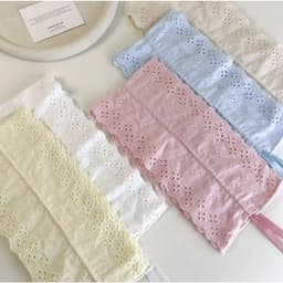 Dây buộc tóc ren có dây kéo Bốn màu Phong cách Hàn Quốc-K121 VINBEO-[LU66] 9