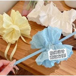Dây buộc tóc ren có dây kéo Bốn màu Phong cách Hàn Quốc-K121 VINBEO-[LU66] 8