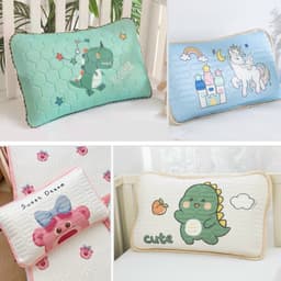 Gối cao su non cho bé chất liệu tencel, gối nằm cho bé đi học thoáng mát mềm mịn 30x55cm- Shop Miu Bedding 1