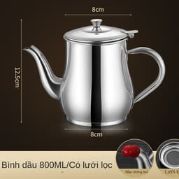 Bình Lọc Dầu Dụng Cụ Nấu Ăn Bảo Quản Dầu Mỡ Lọc Hộp Đựng Nhà Hàng Lọc Dầu Thép Không Gỉ GIA DỤNG VĨNH NGÂN 2