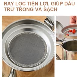 Bình Lọc Dầu Dụng Cụ Nấu Ăn Bảo Quản Dầu Mỡ Lọc Hộp Đựng Nhà Hàng Lọc Dầu Thép Không Gỉ GIA DỤNG VĨNH NGÂN 4