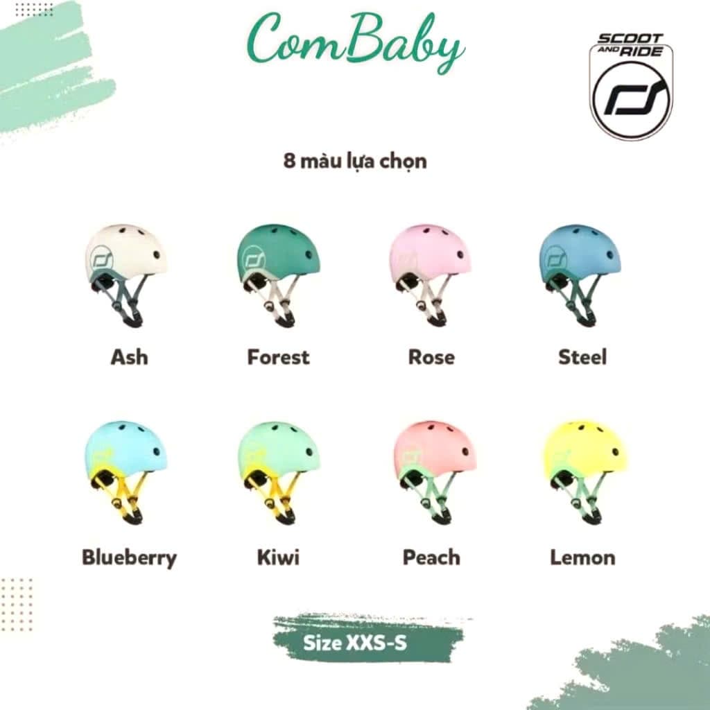 Scoot and Ride cho bé MŨ BẢO HIỂM nón siêu nhẹ đủ 8 màu - Siêu xe Scooter And Ride