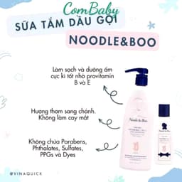 Sữa tắm gội, Lotiton, Kem dưỡng ẩm, Kem hăm NOODLE AND BOO cao cấp cho bé từ sơ sinh 2