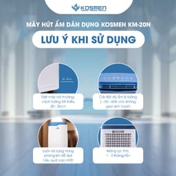Máy Hút Ẩm Kosmen KM-20N, Thích Hợp Không Gian 40-80m2, Hút Ẩm Công Suất 20Lit, Hàng Chính Hãng 5